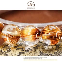 Ngọc Đan Tâm - Vòng Tay Thạch Anh Tóc Vàng Nâu VVIP 10mm 3