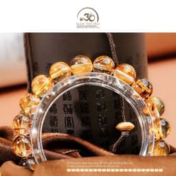 Ngọc Đan Tâm - Vòng Tay Thạch Anh Tóc Vàng Nâu VVIP 10mm 6