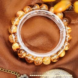 Ngọc Đan Tâm - Vòng Tay Thạch Anh Tóc Vàng Nâu VVIP 10mm 4