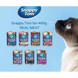 Combo 24lon siêu tiết kiệm Pate Cho Mèo Snappy Tom Real Fish 400g từ thịt thật giúp mèo phát triển toàn diện-Méo Chò Uni 7