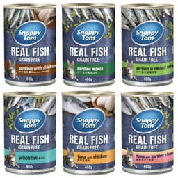 Combo 24lon siêu tiết kiệm Pate Cho Mèo Snappy Tom Real Fish 400g từ thịt thật giúp mèo phát triển toàn diện-Méo Chò Uni 6