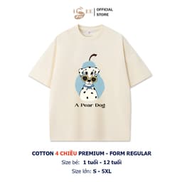 (Có áo người lớn) Áo phông bé trai, bé gái DOG SUMMER, áo thun cho bé form rộng, áo trẻ em nam mùa hè  ISEE VN 4