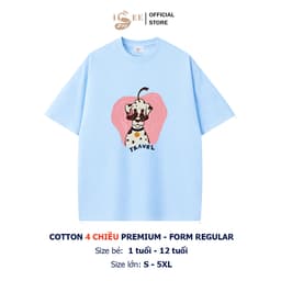 (Có áo người lớn) Áo phông bé trai, bé gái DOG SUMMER, áo thun cho bé form rộng, áo trẻ em nam mùa hè  ISEE VN 5