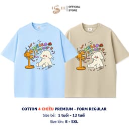 (Có áo người lớn) Áo phông bé trai, bé gái DOG SUMMER, áo thun cho bé form rộng, áo trẻ em nam mùa hè  ISEE VN 1