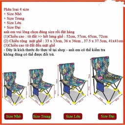 Ghế Câu Cá Họa Bích Gấp Gọn Siêu Bền, Dễ Dàng Mang Đi Câu . Size Nhỏ/Trung/Đại/Cực Đại. Fishing 2