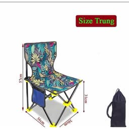 Ghế Câu Cá Họa Bích Gấp Gọn Siêu Bền, Dễ Dàng Mang Đi Câu . Size Nhỏ/Trung/Đại/Cực Đại. Fishing 5