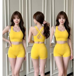 Bộ tập Gym, Yoga, Erobic cho nữ chất LuLu hàng Quảng Châu cao cấp BT807 8