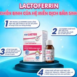 AM Lactos ( Lọ 60ml )- Bổ sung Lactoferrin đậm đặc dạng lỏng giúp hỗ trợ nâng cao sức đề kháng cho trẻ ''Bé Bụ Bẫm'' 2