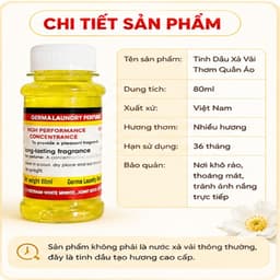 Tinh Dầu Giặt Xả Vải Thơm Quần Áo Đậm Đặc 80ml GERMA – Hương Sang Trọng, Giữ Mùi Bền Lâu Sau Giặt 5