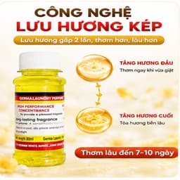 Tinh Dầu Giặt Xả Vải Thơm Quần Áo Đậm Đặc 80ml GERMA – Hương Sang Trọng, Giữ Mùi Bền Lâu Sau Giặt 4