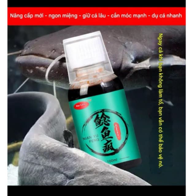 Hương Liệu Câu Cá Da Trơn /Tra/Trê/Mè/Lăng chai 100ml Tinh mùi axit amin và gan động vật Fishing