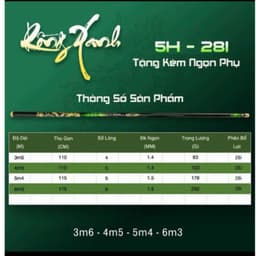 (TẶNG NGỌN+TRỤC) Cần Câu Tay RỒNG XANH 3D - 5H—28I , Mẫu Đẹp Chất Lượng Giá Mền Cho Anh/Em Fishing 7