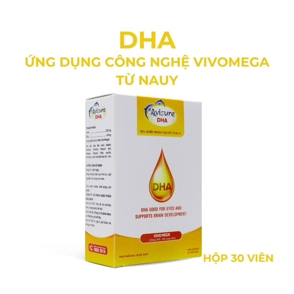 [Công Nghệ Nauy] Dầu Cá DHA VivoMega, DHA & Omega 3 Mắt Sáng Trí Nhớ Não Bộ Tốt