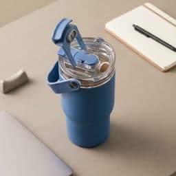 Ly giữ nhiệt phủ sứ LocknLock có quai LHC4430 LHC4431 600ml 880ml, hàng chính hãng, kèm ống hút, quai cầm  - JoyMall 3