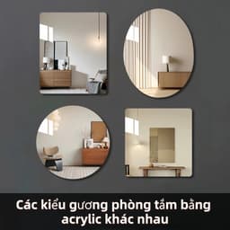 Gương Dẻo Dán Tường Nguyên Khối Dán Tủ Cửa Tủ Nhà Tắm Hình Chữ Nhật kích thước 30x100cm 9