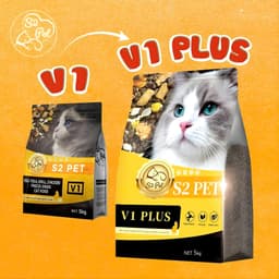 [5KG] Hạt S2 Pet V1 Plus thức ăn cho mèo dinh dưỡng siêu topping cho mèo mọi lứa tuổi 3