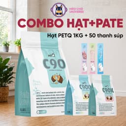 Combo hạt PETQ 1KG+50 thanh súp S2PET chăm sóc hệ tiết niệu, tiêu búi lông cho mèo-Méo Chò Uni 1