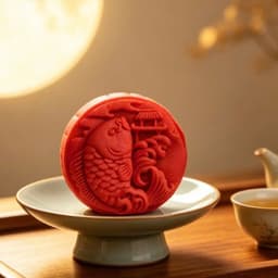 Bánh Trung Thu Nhân Khoai Môn Cao Cấp Mochi Chà Bông Trứng Muối Vỏ Gạo Đỏ 150gr | DRINKS MART 2