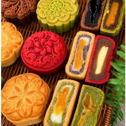 Bánh Trung Thu Nhân Khoai Môn Cao Cấp Mochi Chà Bông Trứng Muối Vỏ Gạo Đỏ 150gr | DRINKS MART 4