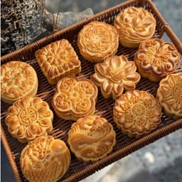 Bánh Trung Thu Nhân Khoai Môn Cao Cấp Mochi Chà Bông Trứng Muối Vỏ Gạo Đỏ 150gr | DRINKS MART 6