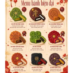 Bánh Trung Thu Nhân Khoai Môn Cao Cấp Mochi Chà Bông Trứng Muối Vỏ Gạo Đỏ 150gr | DRINKS MART 3