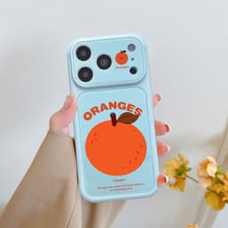 Ốp lưng iphone kiểu dáng khung camera lớn Orange 11/12/13/14/15/16/17/pro/plus/promax - Awifi Case Z6-8 2