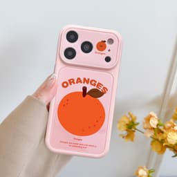 Ốp lưng iphone kiểu dáng khung camera lớn Orange 11/12/13/14/15/16/17/pro/plus/promax - Awifi Case Z6-8 3