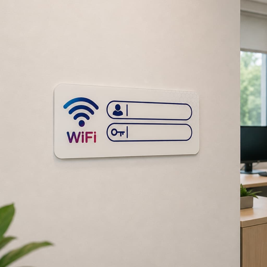 Biển Wifi - Biển Ghi Tên Wifi - Biển Ghi Pass Wifi - Chất liệu in sắc nét bền đẹp