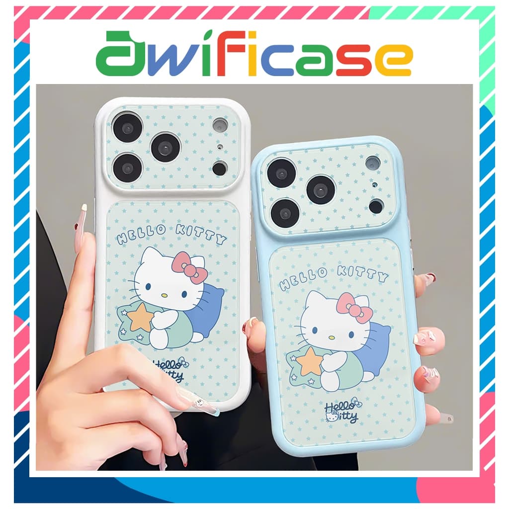 Ốp lưng iphone kiểu dáng khung camera lớn Kitty Ôm Sao 11/12/13/14/15/16/17/pro/plus/promax - Awifi Case Z6-5