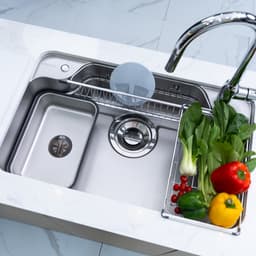 Chậu rửa bát 1 hố Nobinox ARVO B085 inox 304 vân siêu mịn chống xước 85x50cm - Tặng kèm phụ kiện 2