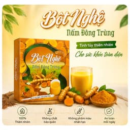 BỘT NGHỆ NẤM ĐÔNG TRÙNG – THƠM NGON DỄ UỐNG, TIỆN LỢI MỖI NGÀY Hỗ trợ tiêu hóa  Hỗ trợ tăng cường đề kháng 2