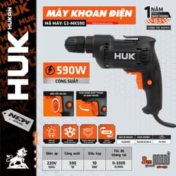 [Gen3] Máy khoan cầm tay HUKAN G3-MK590, Công suất 590W - Khoan có chỉnh tốc - Đầu 10mm 1