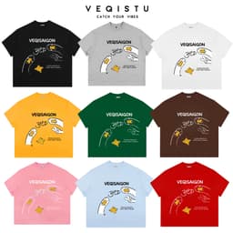 Áo thun BOXY Local Brand VEQISTU " DUCK YEP " Áo Thun Boxy Form Rộng Unisex Nam Nữ  250Gsm Cotton 1