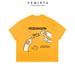 Áo thun BOXY Local Brand VEQISTU " DUCK YEP " Áo Thun Boxy Form Rộng Unisex Nam Nữ  250Gsm Cotton 6