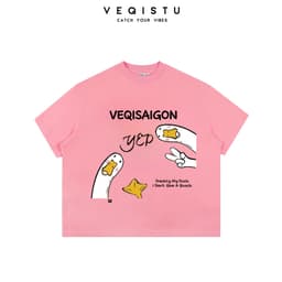 Áo thun BOXY Local Brand VEQISTU " DUCK YEP " Áo Thun Boxy Form Rộng Unisex Nam Nữ  250Gsm Cotton 7