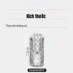 Ly Rượu Thuỷ Tinh Cao Cấp, Ly Thuỷ Tinh Vân Nổi Dáng Cao Sang Trọng 5