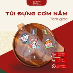 Túi Đựng Cơm Nắm Tam Giác Onigiri – Túi Bóng Kính Dễ Thương, Túi Đựng Cơm Thẩm Mỹ - Nhật An Food 1