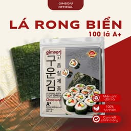 [Chính Hãng] Lá Kim Rong Biển Cuộn Cơm 100 Lá A+, Nhật An Chaewoo, 100% Rong Biển Nhập Khẩu, Dùng Làm Sushi, Gimbap 1