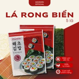 Lá Rong Biển - Nhật An Food - Rong Biển Hàn Quốc Chuẩn Vị, Dùng Cho Kimbap, Cơm Cuộn - Gói 5 Lá, 10 Lá 1