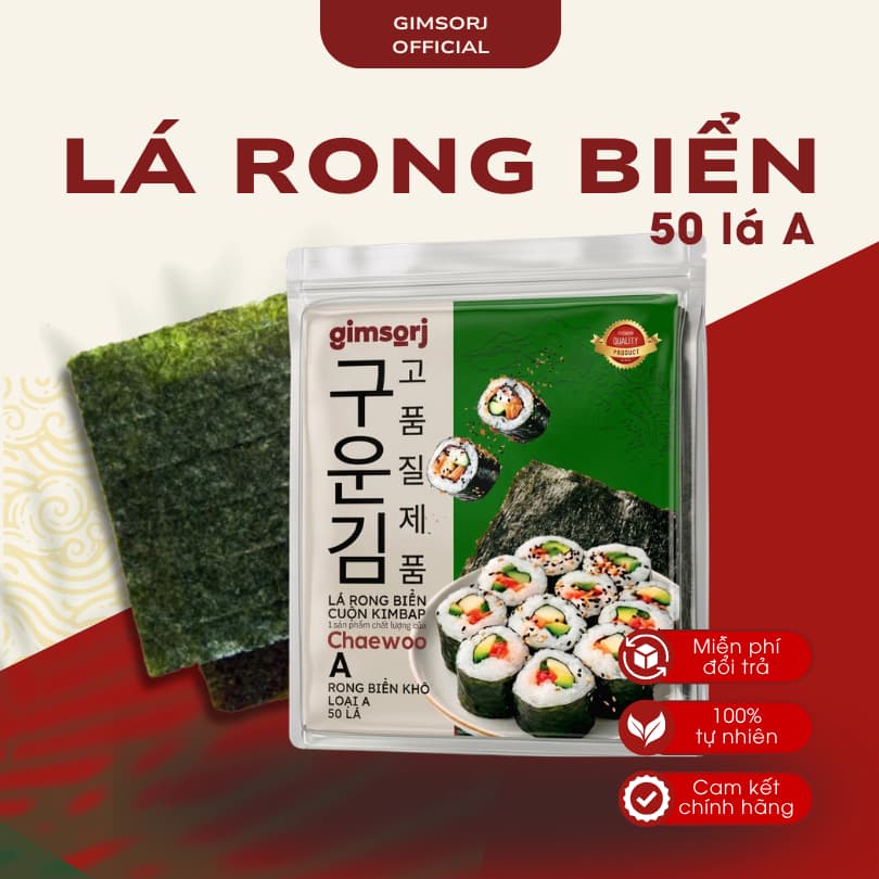 Lá Rong Biển, Lá Kim Cuộn Cơm 50 Lá Loại A - Nhật An Food, Nhập Khẩu 100%, Giá Sỉ Cho Nhà Hàng & Tạp Hóa