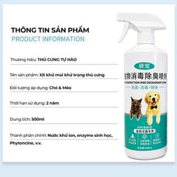 Chai Xịt Khử Mùi Chó Mèo PET SPRAY 500ml – Đánh Bay Mùi Hôi, Loại Bỏ Ve Rận 3