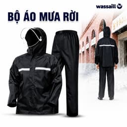 Áo Mưa Bộ Nam Nữ Dáng Dài - Vải Oxford Chống Nước 100%, Cản Gió Phản Quang An Toàn Đi Xe Máy 1