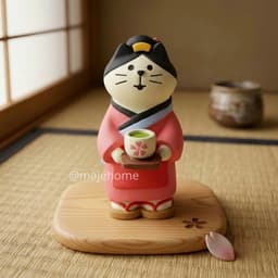 Tượng mèo zakka mini decor. Tượng mèo trang trí góc matcha bàn làm việc kệ sách phong cách nhật bản - Majehome 6