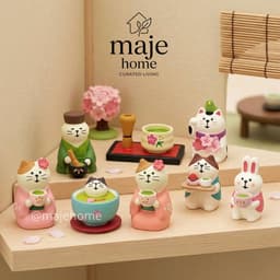 Tượng mèo zakka mini decor. Tượng mèo trang trí góc matcha bàn làm việc kệ sách phong cách nhật bản - Majehome 1