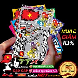 tem sticker dán gấu quỷ bạo lực ma siêu hót trend - team, tafu, race southvietnam hình trang trí xe đẹp hết ý 3