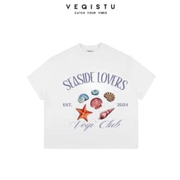 Áo thun BOXY Local Brand VEQISTU "Sò + Dừa" Áo Thun Boxy Form Rộng Unisex 250Gsm Cotton 6