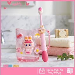 Bộ Cốc Bàn Chải Đánh Răng Trẻ Em Hình 3D Dễ Thương Cho Bé 3-10 Tuổi - Cốc Súc Miệng Kèm Bàn Chải Lông Mềm 4