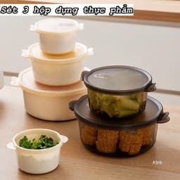 SET 3 HỘP ĐỰNG THỰC PHẨM NẮP GÀI KÍN – BẢO QUẢN TƯƠI NGON, GỌN GÀNG MỌI GIAN BẾP! 1