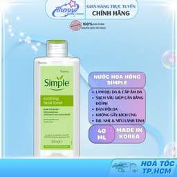 Toner Nước Hoa Hồng Simple Soothing Facial Skind To Skin Dành Cho Da Nhạy Cảm 200ml 1