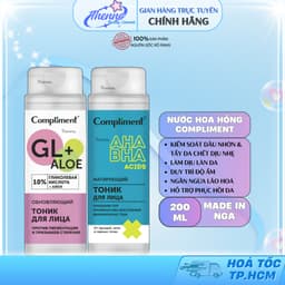 [S-VIP] Toner Sạch Sâu Hỗ Trợ Giảm Mụn, Mờ Thâm,Sáng Da Compliment Facial Glycolic Acid, AHA/BHA Acids 200ml 1